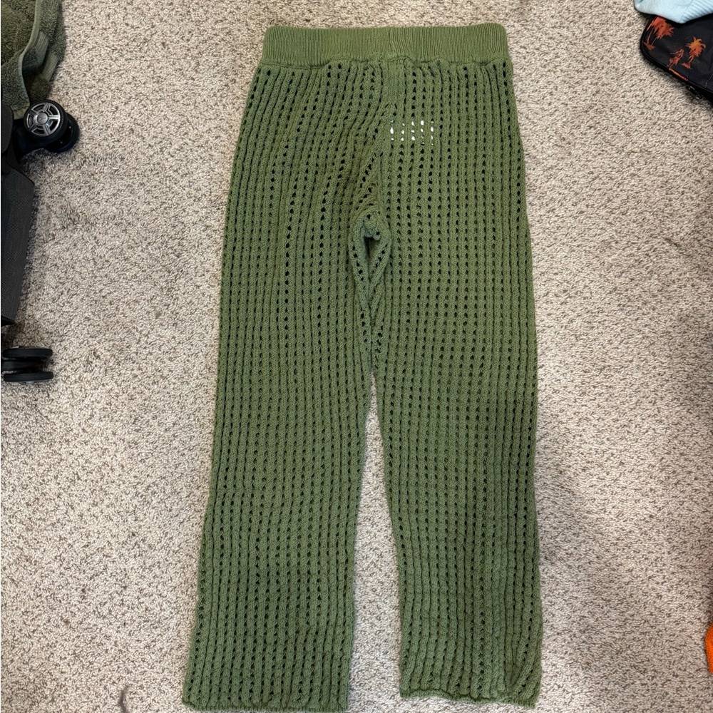 Free People Olive 100% cotton pants